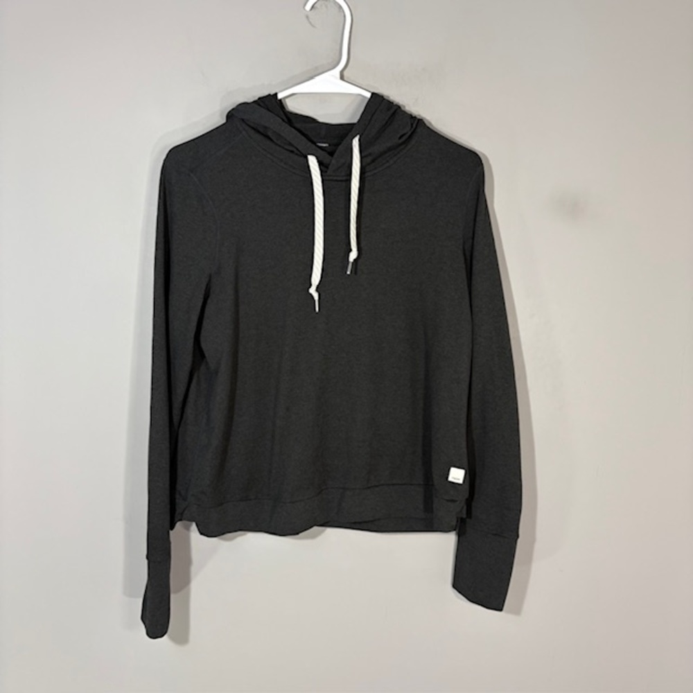 Vuori Hoodie Womens Small Gray Pullover Lightweight Stretch Knit VW226